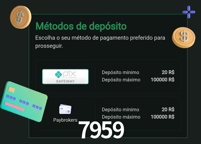 O cassino 7959 oferece uma grande variedade de métodos de pagamento